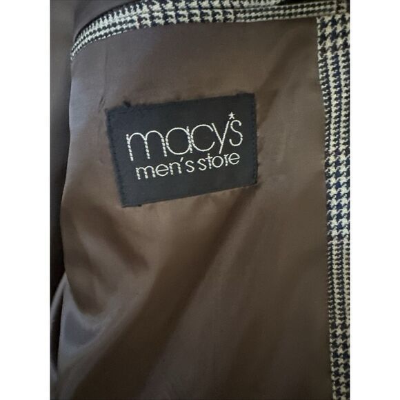 Mens Savile Row Jacket Brown Herringbone 100% Wool Blazer‎ Pockets Woolmark 44R - Picture 4 of 8